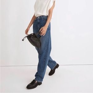 Madewell tall baggy straight jeans in firthway wash 27T